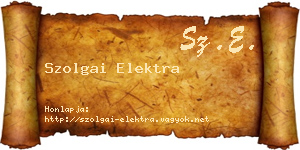 Szolgai Elektra névjegykártya